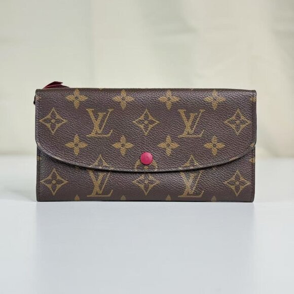 Louis Vuitton Emilie Wallet Monogram Canvas with Red Interior - Picture 1 of 7